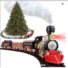 GENERICO - TREN NAVIDEÑO CON LIGHT SMOKE SONIDO GRANDE +RIELES A1