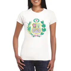GENERICO - Polo mujer diseño escudo pink - Nathalie Love It - Blanco