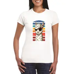 GENERICO - Polo mujer diseño Llama - Blanco