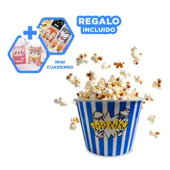 RYBIU IMPORT - Pack6 Cubeta para Palomitas en Color Azul Y+Regalo Agendita