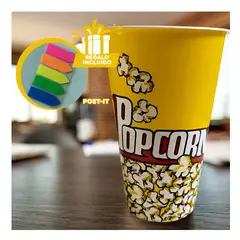 RYBIU IMPORT - Pack6 Cubeta Plastica en Amarillo Y+Banderitas Adhesivas