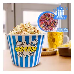 RYBIU IMPORT - Pack6 Cubeta para Cine Nocturno de Azul Y+Ligas de Regalo