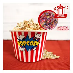 RYBIU IMPORT - Pack12 Balde de Palomitas en Color Rojo Y+Ligas de Regalo