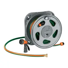 TRUPER - Portamanguera + Manguera de 20 metros y Pistola de Riego