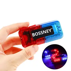 GENERICO - Luz recargable policial chaleco clip LED rojo azul alto brillo