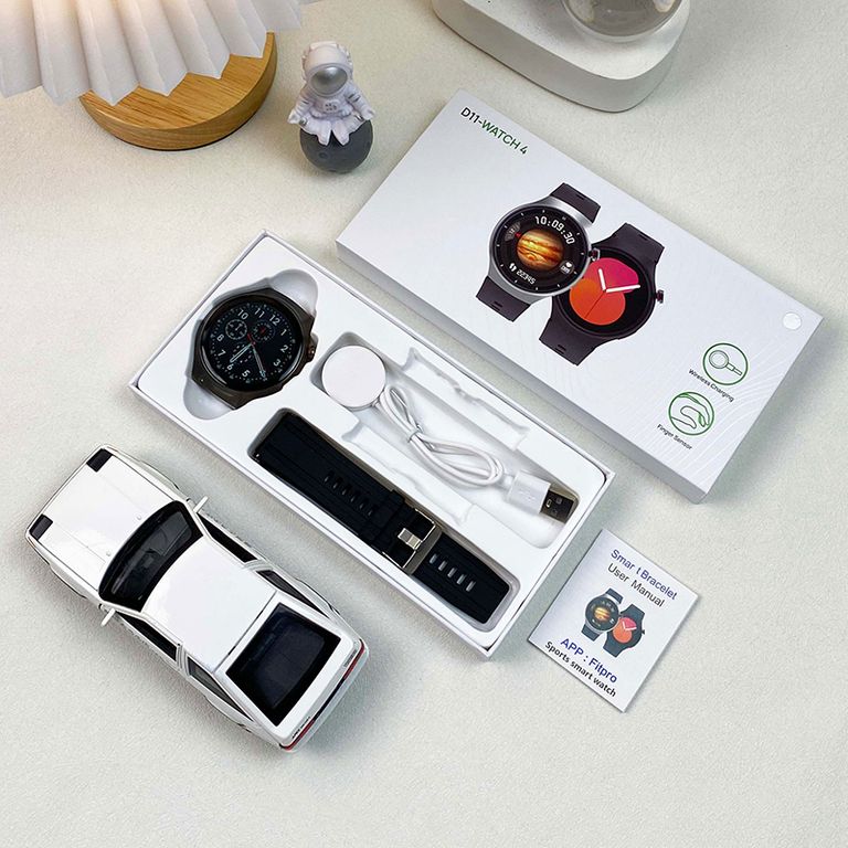 Smartwatch Deportivo D11 Watch 4 Pantalla redonda HD - Negro