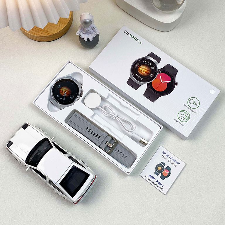 Smartwatch Deportivo D11 Watch 4 Pantalla redonda HD - Gris