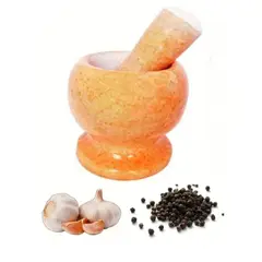 DECOHOME - Mortero de Mármol Deco Home con Machacador Beige