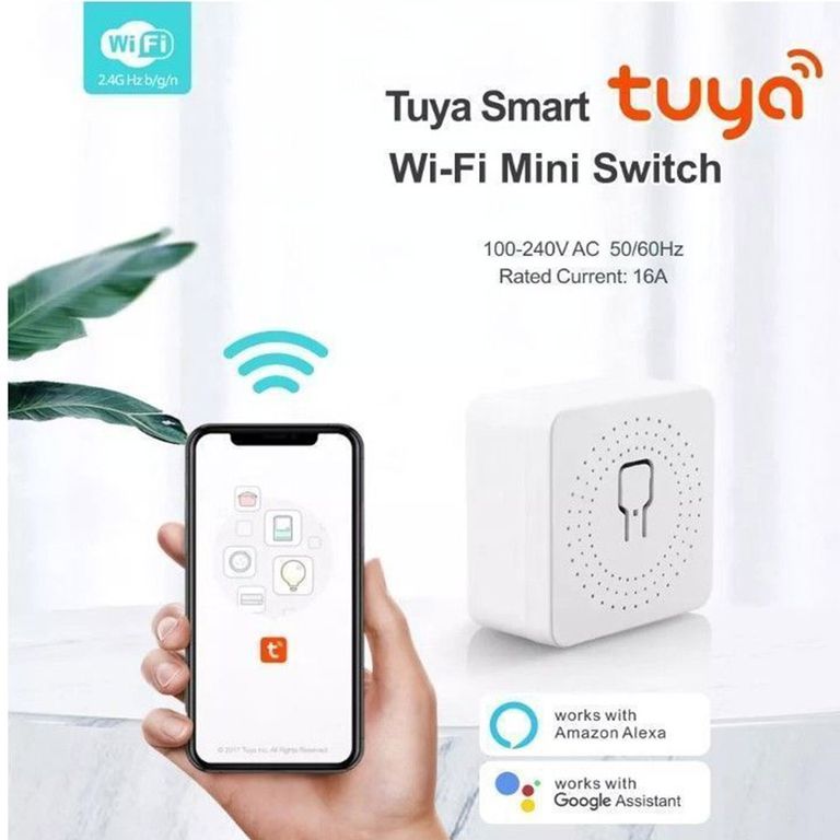 Mini Switch Inteligente Wifi Multifunción Tuya-Smt App Google Alexa