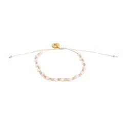 SAMANTHA PINTO HANDMADE ACCESSORIES - Pulsera Gaia Lila Dorado