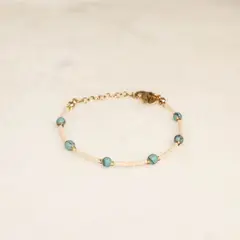 SAMANTHA PINTO HANDMADE ACCESSORIES - Pulsera Janiz Celeste Nude