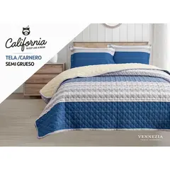 VENEZIA - Set de Cobertor 2pz tela C/ Carnero de 5 Piezas 100% Calidad