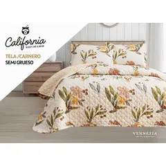 VENEZIA - Set de Cobertor 2pz tela C/ Carnero de 5 Piezas 100% Calidad