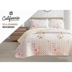 VENEZIA - Set de Cobertor 2pz tela C/ Carnero de 5 Piezas 100% Calidad