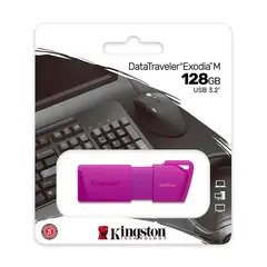 KINGSTON - MEMORIA USB DTXM NEON 128GB 3.2 MORADO