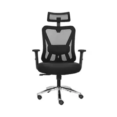 OFIDEAS - Silla De Oficina Presidente Syncro Dolphin Cromado Negro