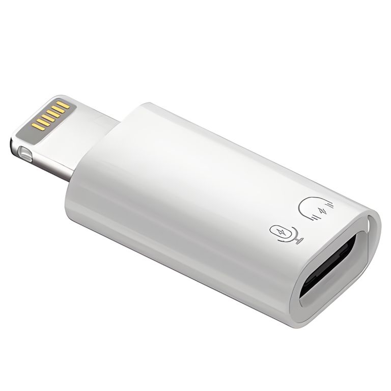 Adaptador USB C 3.1 Hembra A Lightning Macho Blanco