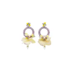 SAMANTHA PINTO HANDMADE ACCESSORIES - Aretes Antonia Lila Verde