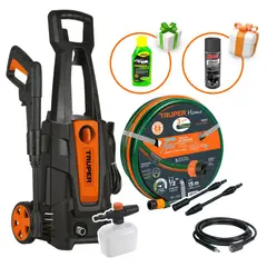 TRUPER - Hidrolavadora Electrica 1800PSI + Manguera 15m+Shampu+Siliconaa