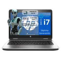 HP - Laptop Core i7 - 7° gen - 16GB RAM DDR4 - 256GB SSD M2 NMVe, Reacondicionado + Regalos