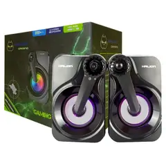 HALION - PARLANTE GAMER RGB USB BLACK GAMING S260