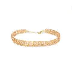 SAMANTHA PINTO HANDMADE ACCESSORIES - Collar Esmeralda Dorado