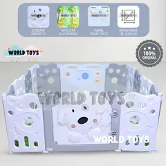 BABY - Corral Interactivo con Alfombra Plegable «DOGGY» Gray