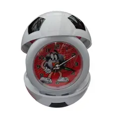 GENERICO - Reloj de escritorio en forma de pelota de futbol con portafoto
