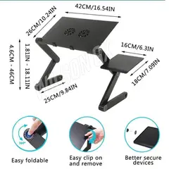 GENERICO - Mesa para Laptop Dual Cooler Con Base Para Mouse y Pad