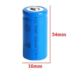 BESTON - Pila CR123A 16340 1600mAh 3.7V Batería Li-Ion Recargable