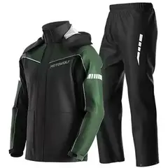 MOTOWOLF - ROPA IMPERMEABLE V4 VERDE TALLA S