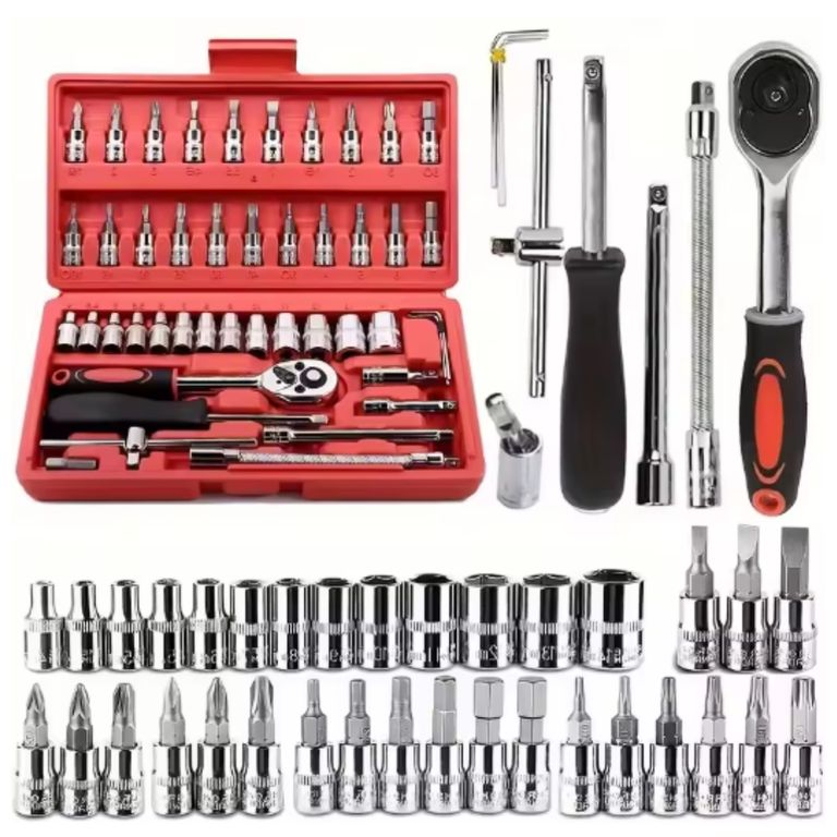 Juego Caja Set Dados Herramientas Chicharra 46 Piezas Tool