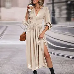 GENERICO - Vestido Madison - Vestido largo con mangas