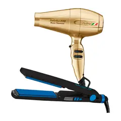 BABYLISS PRO - Combo BabylissPRO AlisadoraBNTMB4091TPE y Secador Portofino Dorado