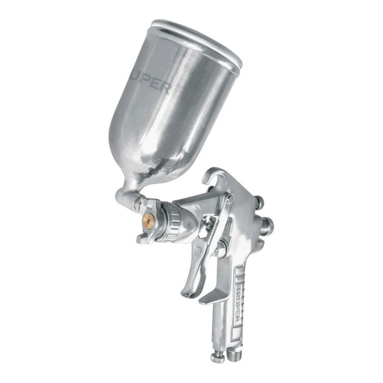 Pistola para pintar gravedad LVMP vaso aluminio 14 mm - 11095