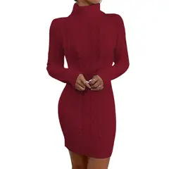 GENERICO - Vestido Mujer Mlarga Hilo 359G-30 Color Guinda