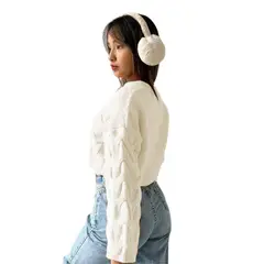 GENERICO - Chompa Mujer Hilo Clasico 359G-23 Color Perla