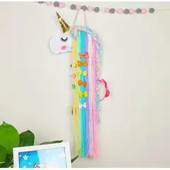 GENERICO - Organizador Unicornio de Lazos y Ganchos para Niña Arcoiris