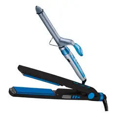 BABYLISS PRO - Combo BabylissPRO Alisadora BNTMB4091TPE y Rizador Nano Titanium 19mm