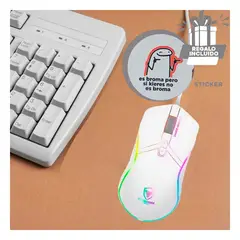GENERICO - Mouse de Diseño Moderno y Precision Blanco Y+Regalo Stickers