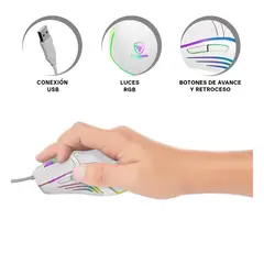 GENERICO - Pack2 Mouse de Diseño Moderno en Blanco Y+Regalo Stickers