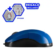 GENERICO - Mouse Ergonomico y Funcional Storm X Azul Y+Regalo Stickers