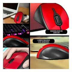 GENERICO - Pack6 Cursor para PC Dvinci en Rojo Y+Regalo Stickers