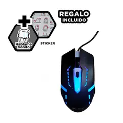 GENERICO - Mouse Multifuncional Weibo en Negro Y+Regalo Stickers