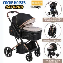 EBABY - Coche Moises de Lujo Saturno 126-1 Beige