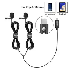 BOYA - - BY-M3D (Tipo-C) - para 2 Personas - Micrófono para SmartPhone