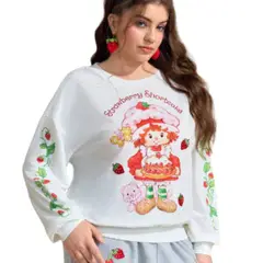 GENERICO - Polera Rosita Fresita Blanco Strawberry Shortcake - Talla 4 hasta XL