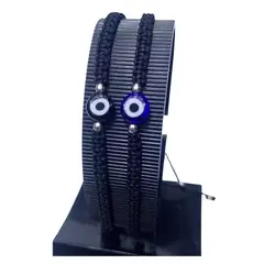 GENERICO - Set x2 Pulseras Ojo Turco Macramé Protection & Style