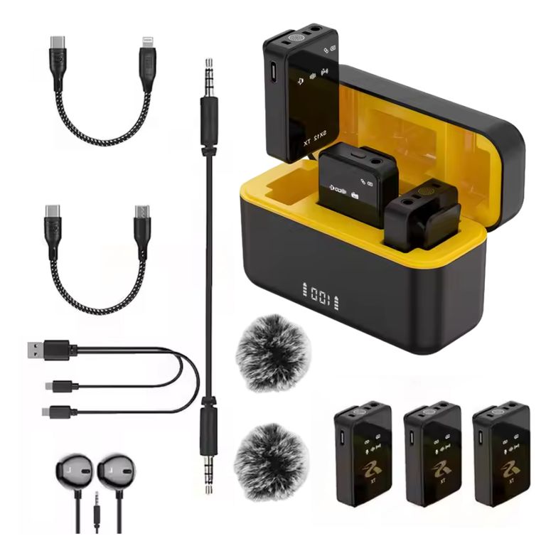 Microfono Inalambrico Solaperos Dual 3 en 1 Para Creadores de Contenido Live Streaming SX12