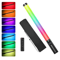 SEISA - Tubo Barra de luz led RGB Recargable Varilla Lampara + Control